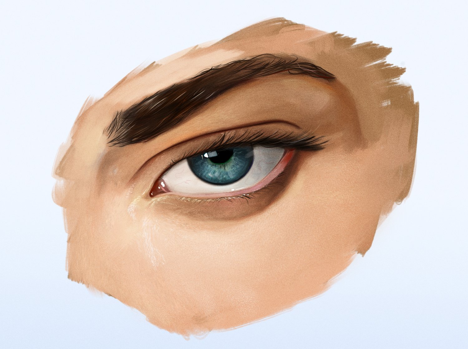 painting eyes on figures